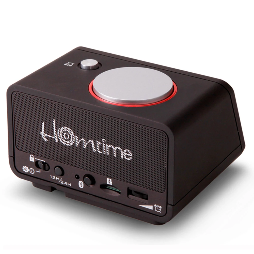 Homtime портативный динамик с часами usb порты Bluetooth светодиодный цифровой будильник