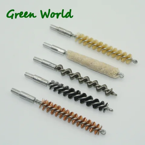 Green World .22cal/5,56 мм .30cal/7,62 мм .357cal/9 мм Набор кистей для чистки пистолета