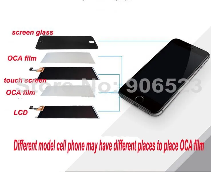 Оптическая прозрачная клейкая пленка OCA 10 шт./лот 250 мкм двухсторонняя наклейка