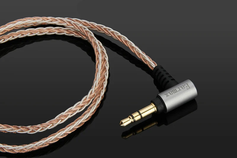 Earmax 3,5 мм кабель для наушников OCC посеребренный HIFI аудио кабель Замена для MUC-S12SM1 MDR-1A/MSR7/1rmk2 120 см/180 см