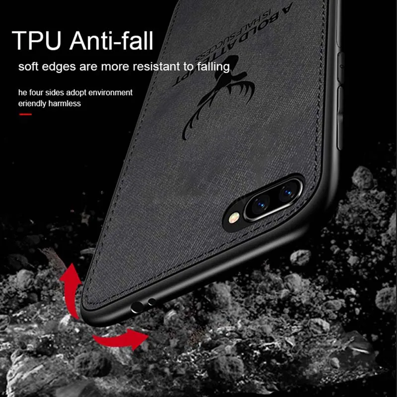 Роскошный тканевый чехол с текстурой для Huawei P20 Pro Lite мягкий силиконовый P10 Plus Mate 10
