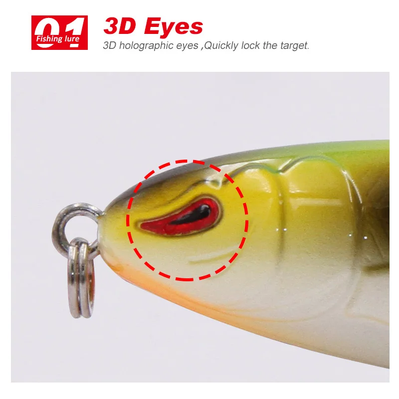 TacklePRO PE20 Whopper plopper  Floating  Fishing Lure Soft Rotating Tail 13g/90mm Hard Bait Topwater Fishing Gear Shone baits