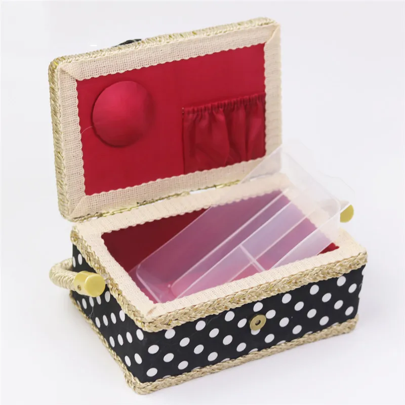 Корзина для хранения хлопчатобумажной ткани ручной работы корзина шитья ножницы