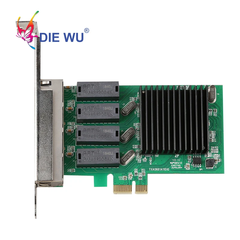 Сетевая карта PCI E Express 4 порта RJ45 портовая гигабитная сетевая realtek 8111H TXA066 win 7 ethernet