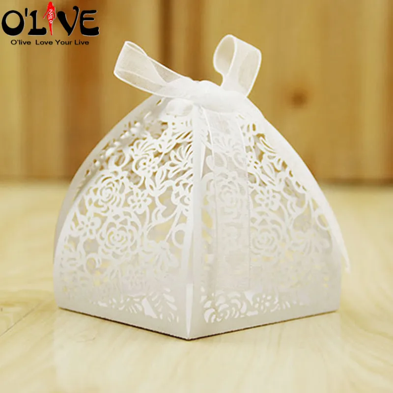 

50 Pcs Gift Box Baby Shower Candy Box Paper Packaging Wedding Party Favors Sachets Cardboard Boxes Bonbonniere Goodie Bags
