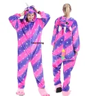 Пижама-Кигуруми для женщин, зимняя Фланелевая Пижама для взрослых, комбинезон для косплея с мультяшным рисунком, комбинезон с животными, одежда для сна в виде единорога, Стич, пижама в виде единорога