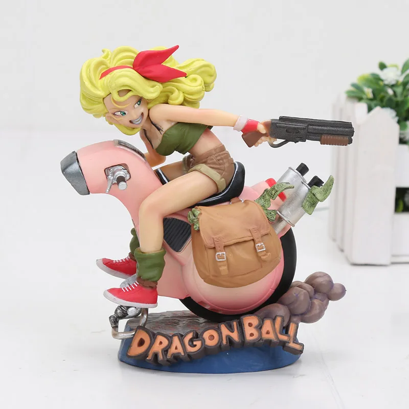 Dragon Ball Z launch Lunch Scultures Rosso цвет Фигурка Игрушка Кукла Brinquedos figuerals модель DBZ подарок 11 см - Цвет: Pink bike no box