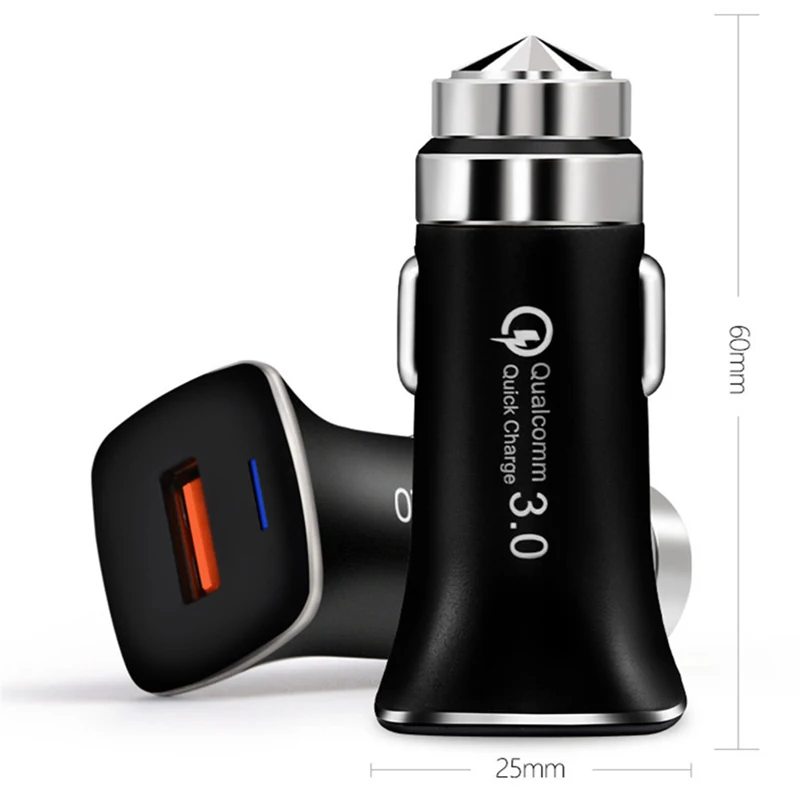 Быстрое зарядное устройство QC3.0 адаптер для автомобильного прикуривателя 15 Вт