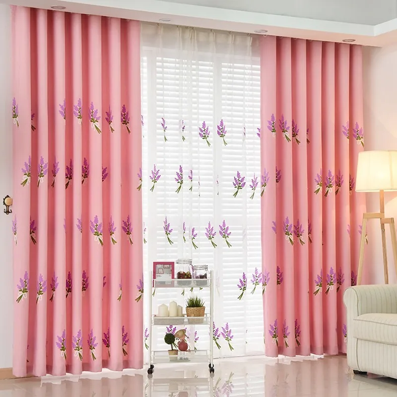 Lavender Embroidered Curtains For Living Room Rustic High Quality Blinds Window Bedroom Purple Rideaux Tulle Voile|curtains for|embroidered