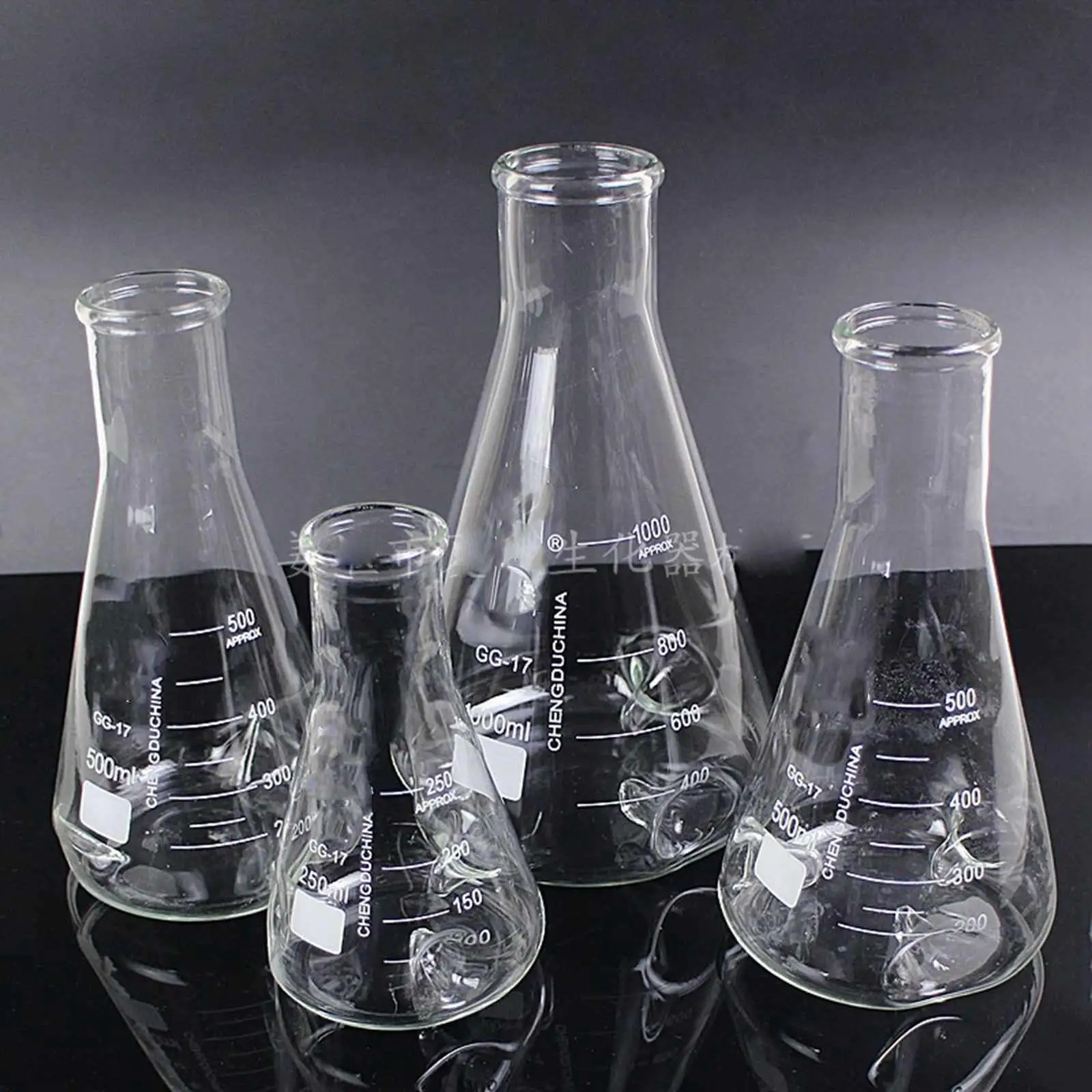 

150ml 250ml 500ml 3 Thorns Borosilicate Glass Baffle Shake Conical Erlenmeye Flask Boro Glass Laboratory Ware