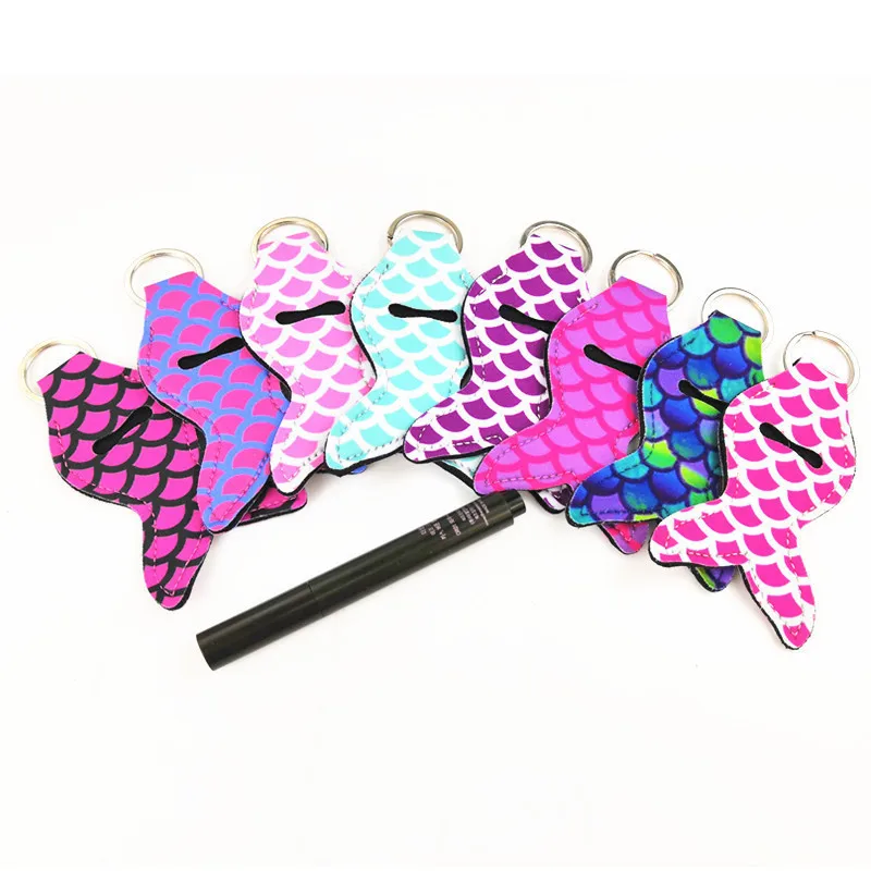 8 шт. неопреновый держатель для губной помады с хвостом русалки|Сувениры