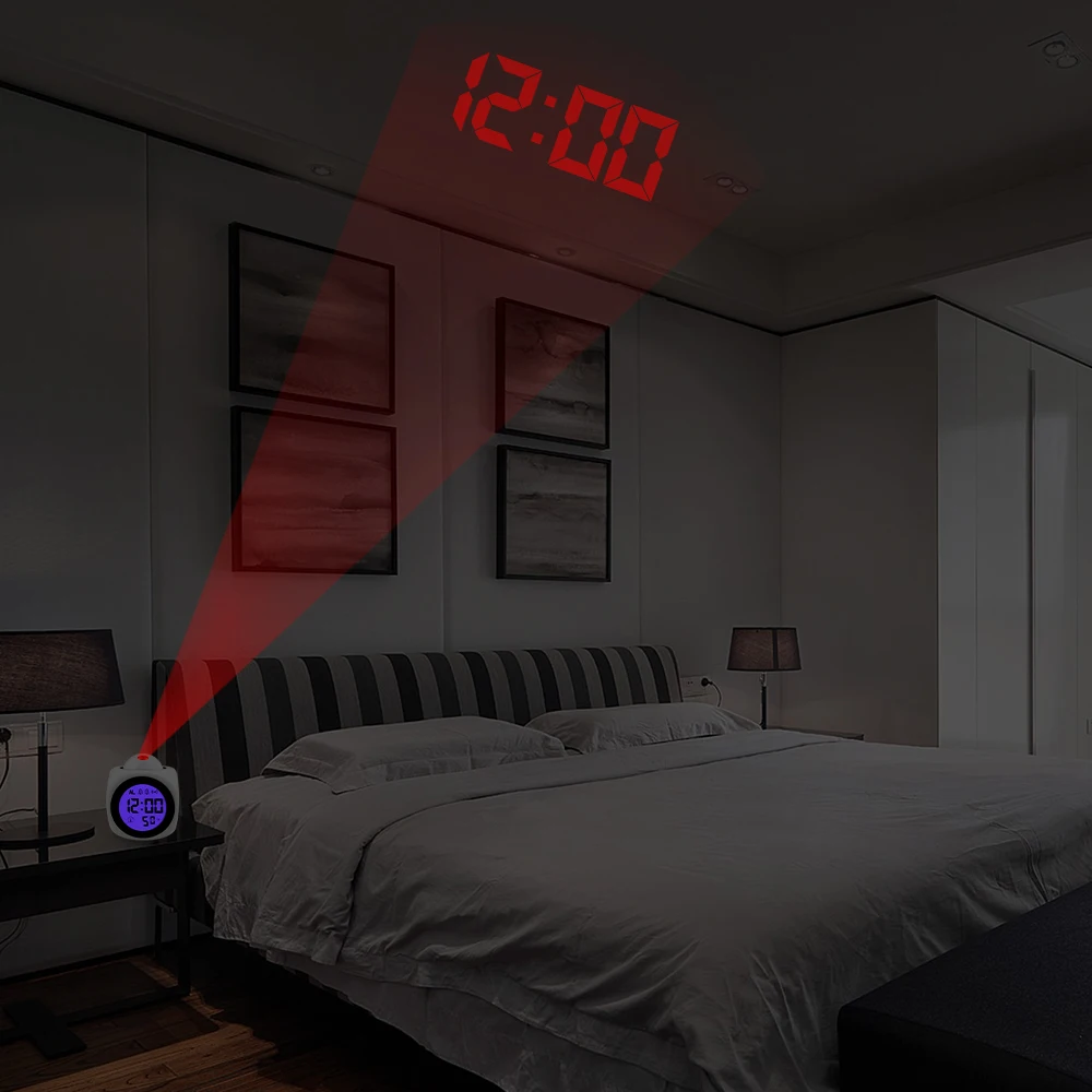Часы проектор электронные с ЖК дисплеем и подсветкой|talking alarm clock|alarm clocktalking |