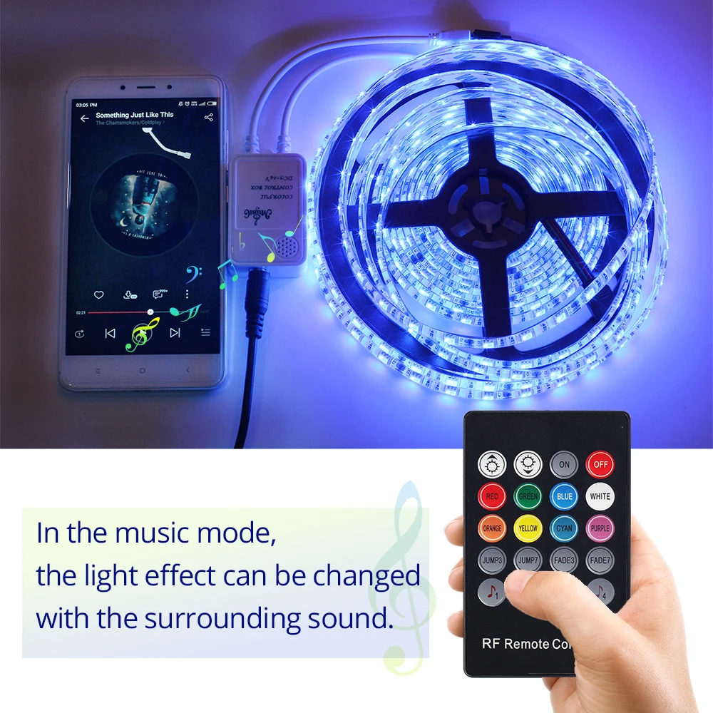 Музыка ИК/RF 20 кнопок пульта дистанционного управления RGB полосы света для 3528 5050 RGB Светодиодные ленты огни мини-контроллер