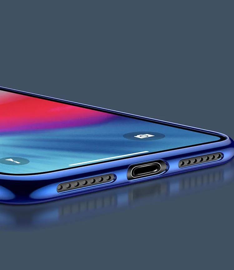 Роскошные ультра тонкий прозрачный чехол для iPhone X Xs Max Xr 6 S 7 8 плюс бампер Мягкий