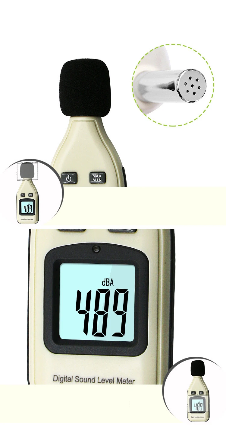 Мини измеритель уровня звука децибел регистратор шум аудио детектор цифровой