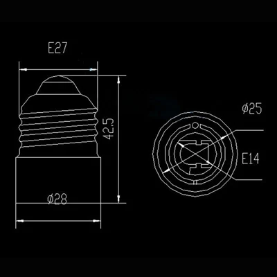 Адаптер для светодиодной лампы E27 в E14 1 шт./лот|e14 e27|e14 lampholdersocket bulb |