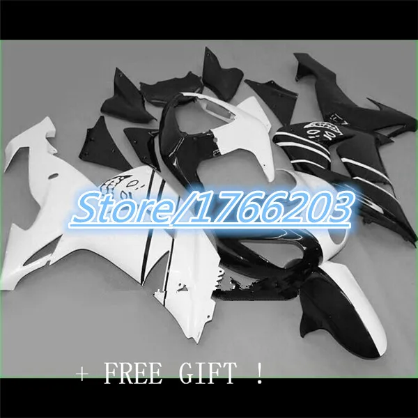 

White Black Full Fairing for KAWASAKI ZX10R 06-07 ZX-10R 2006-2007 10R 06 07 ZX 10R 2006 2007