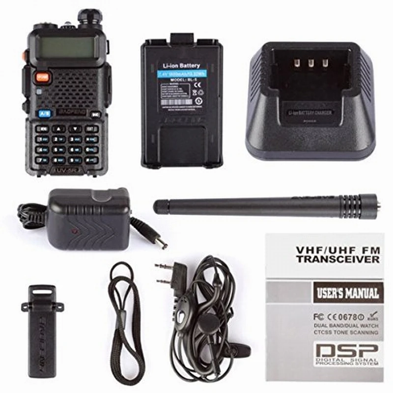 2 шт. Baofeng UV-5R иди и болтай Walkie Talkie “иди 128 Dual Band УВЧ УКВ 136-174 МГц &amp 400-520 Портативный