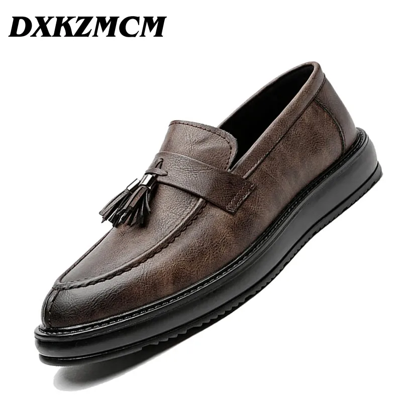 DXKZMCM/Мужские модельные туфли; Роскошные брендовые Кожаные Туфли-оксфорды в деловом стиле; классические мужские деловые туфли