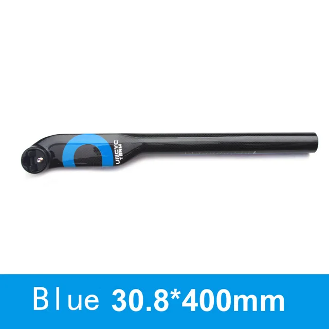 Blue 30.8X400mm Ullicyc горный велосипед или шоссейный велосипед Полный карбоновый держатель стойка сиденья велосипеда Запчасти 27,2/30,8/31,6*350/400 мм 5 градусов - Цвет: Blue 30.8X400mm
