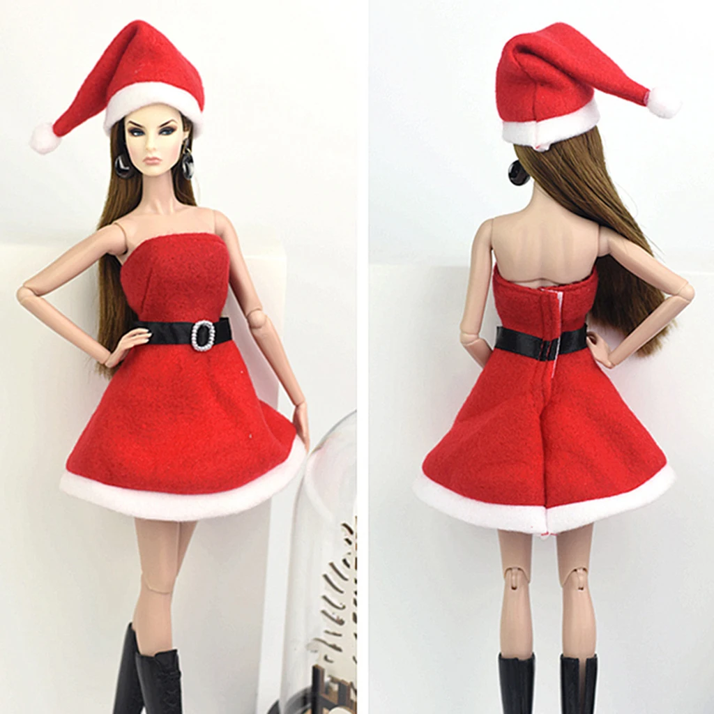 Милый Рождественский костюм Одежда для Azone кукла Licca платье с открытыми плечами