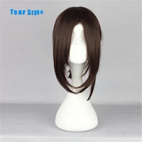 your style synthetic short brown straight cosplay wigs women for party costume fake natural hair wigs high temperature fiber