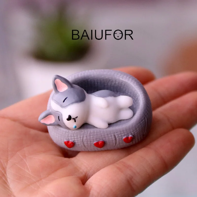 Миниатюры BAIUFOR кавайная собака серия 3 фигурки террариумов сказочные садовые