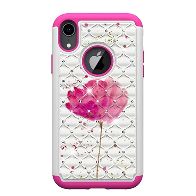 Роскошные Чехлы для iPhone X 6 7 8 Plus 6splus XS XR Max с принтом в виде сверкающих бабочек единорога цветов 2 в 1 шт+ силиконовый чехол - Цвет: 9