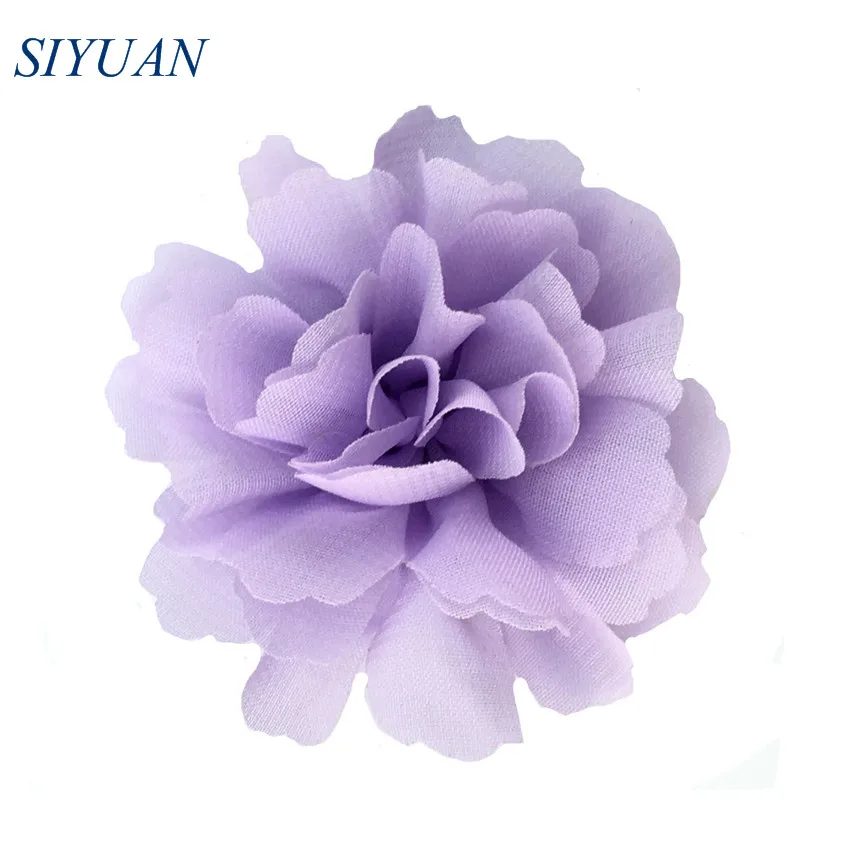 13-lavender 10 шт./лот 3 ''ручной работы твердый шифон цветок с заколками для волос Детский бутик аксессуары для волос маленький размер TH246 - Цвет: 13-lavender