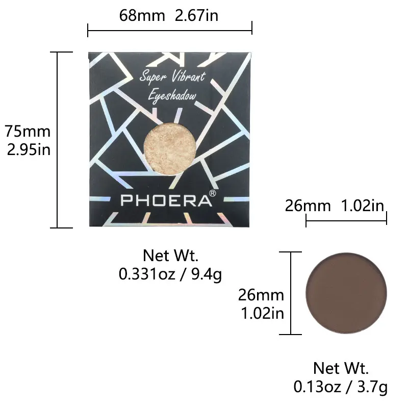 Палитра теней для век PHOERA 1 шт. естественные матовые тени монохромные