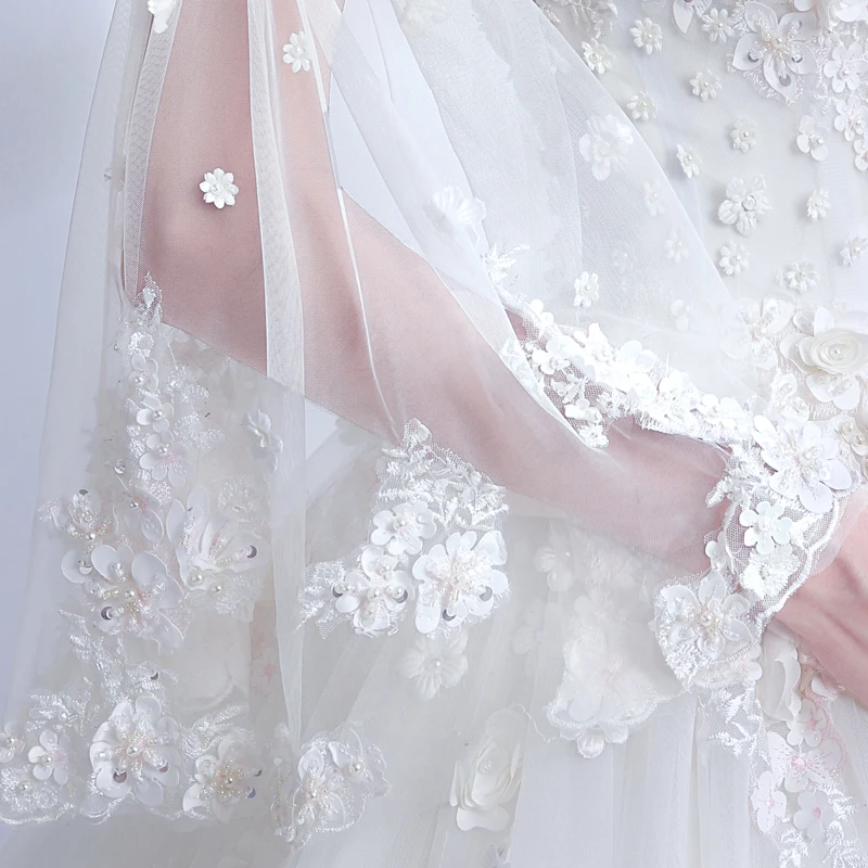 Распродажа свадебное платье невесты Mrried кружева аппликации свадебное платье Vestido De Novia