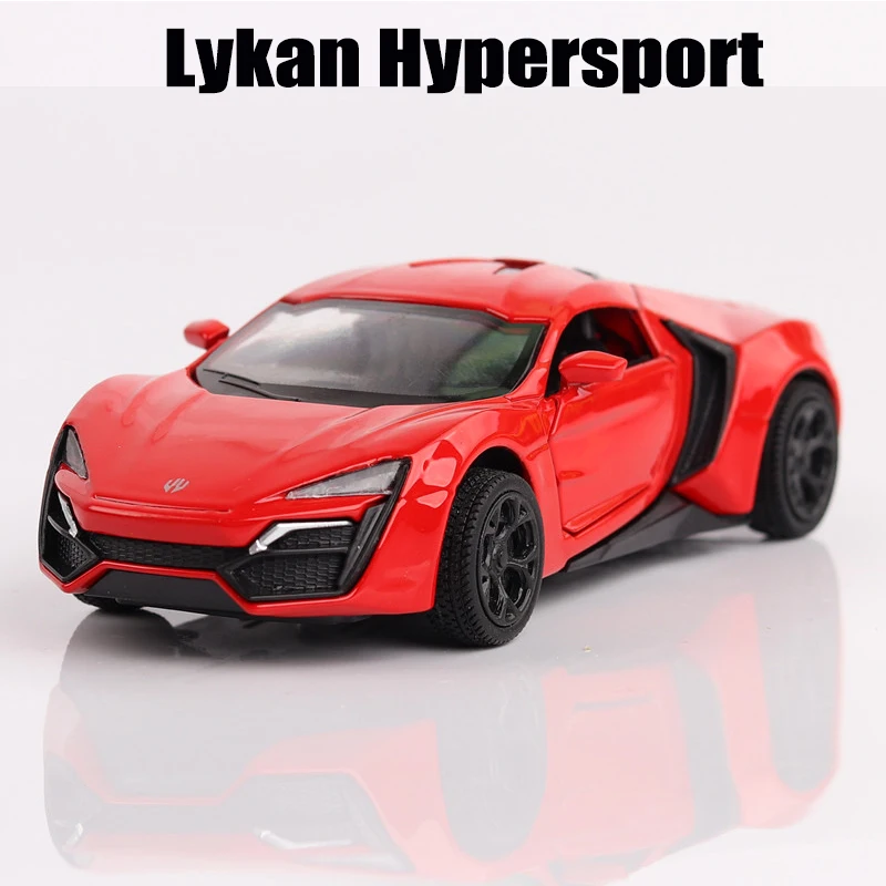 Модели автомобилей 1:36 Масштаб Lykan Hypersport сплав автомобиль игрушки для детей