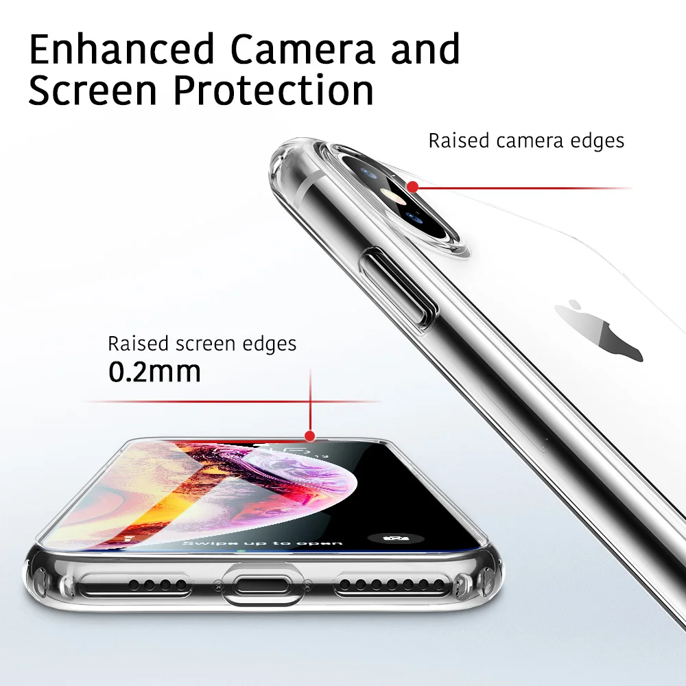 VIAERSON Case For iPhone 5S 5 SE 6 6s 7 8 Plus HD Clear Soft TPU Phone Cases X XS Max XR 4 5C Cover Fundas |