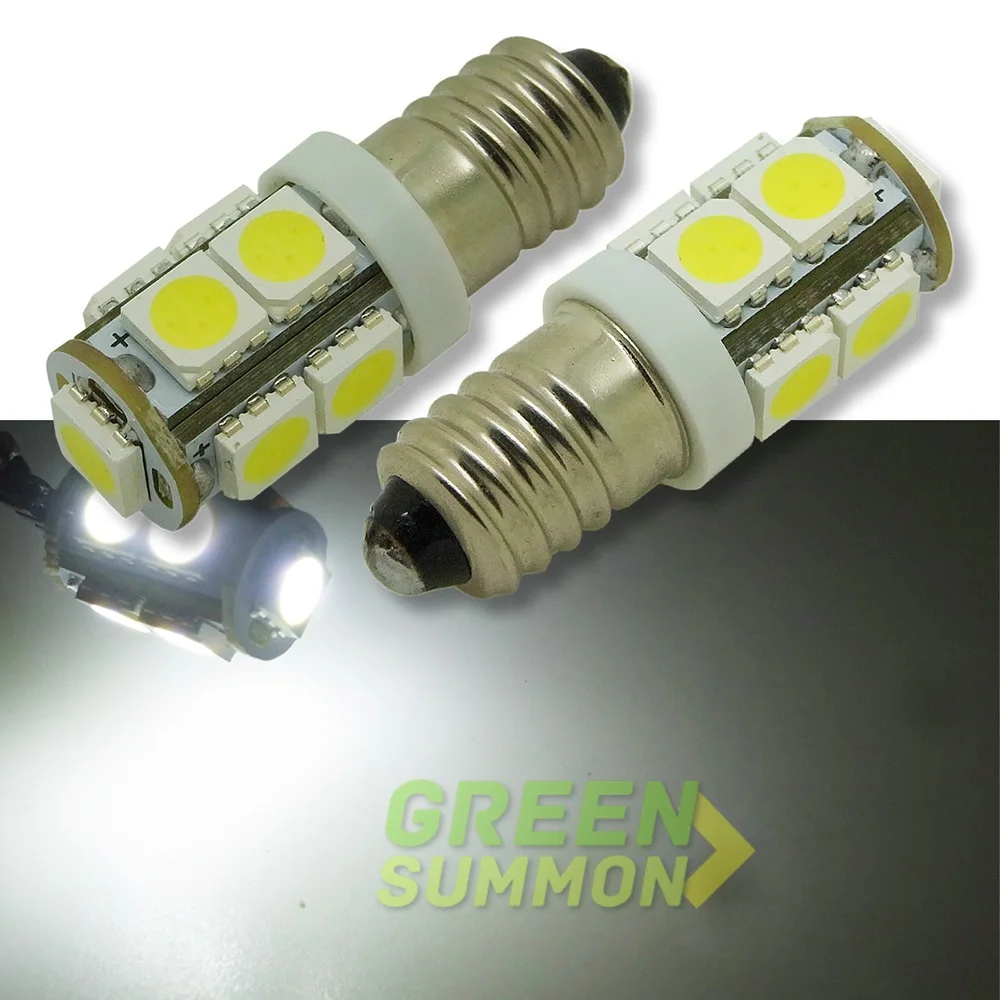 Светодиодные лампы 4 шт./лот E10 EY10 T3.25 9 SMD 5050 белые теплые 3000K 6000K миниатюрные