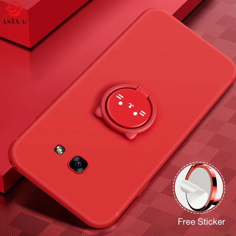 ASINA Magnetic 360 Degree Metal Ring Holder Case For Samsung Galaxy A5 2017 Cover Finger Stand S8 S9 Plus |