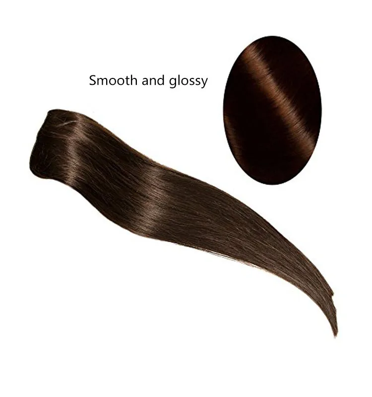 Sobeauty настоящие человеческие волосы на заколках для наращивания remy, невидимые волосы для наращивания, индийские волосы коричневого цвета