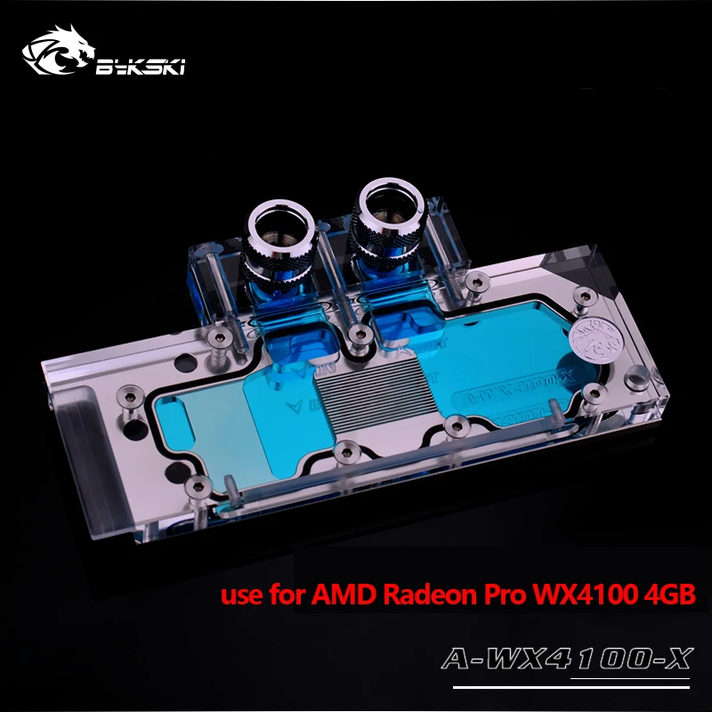 Bykski водный блок для AMD Radeon Pro WX 4100 4 ГБ/Видеокарта медный радиаторный 4PIN 12В RGB свет