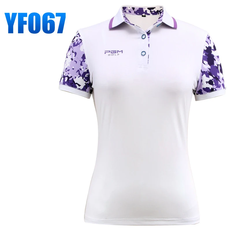 PGM Golf Polo T-shirt Women Camouflage Elasticity Brand Breathable Anti Sweat Women's Sport Clothes Free Shipping | Спорт и