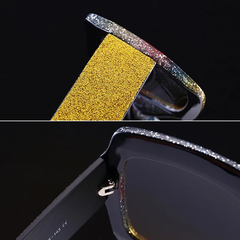 Красочные Bling Площади Кристалла Для женщин солнцезащитные очки 2018 gafas де сол UV400