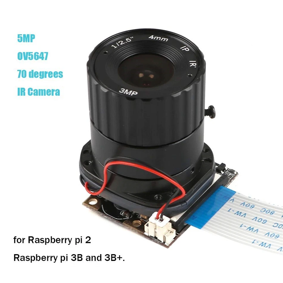Веб камера Raspberry Pi3 5 Мп OV5647 Встроенная ИК подсветка режим съемки в дневное и