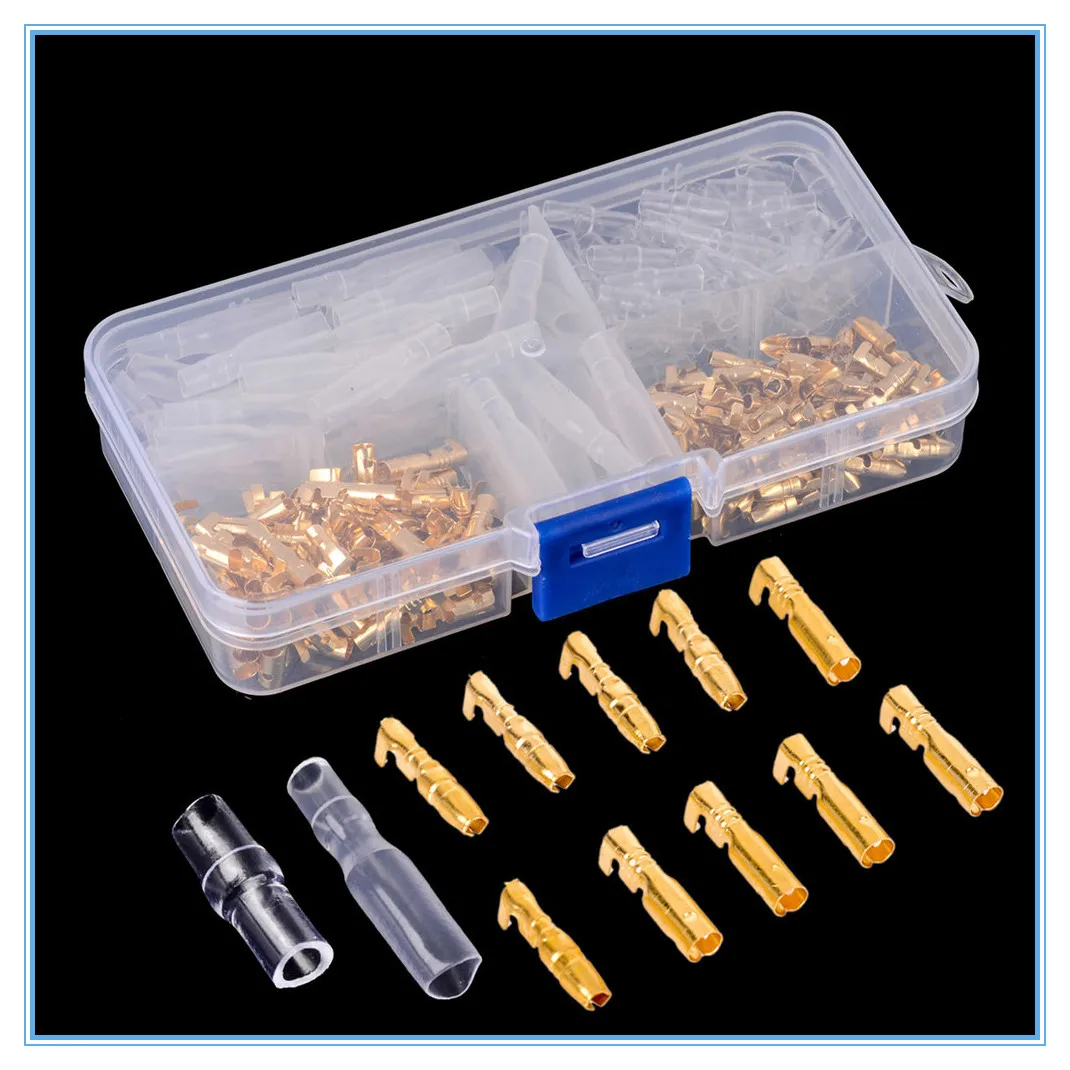 

120pcs/set 3.5mm Brass Bullet Connector Terminal Male & Female with Cover