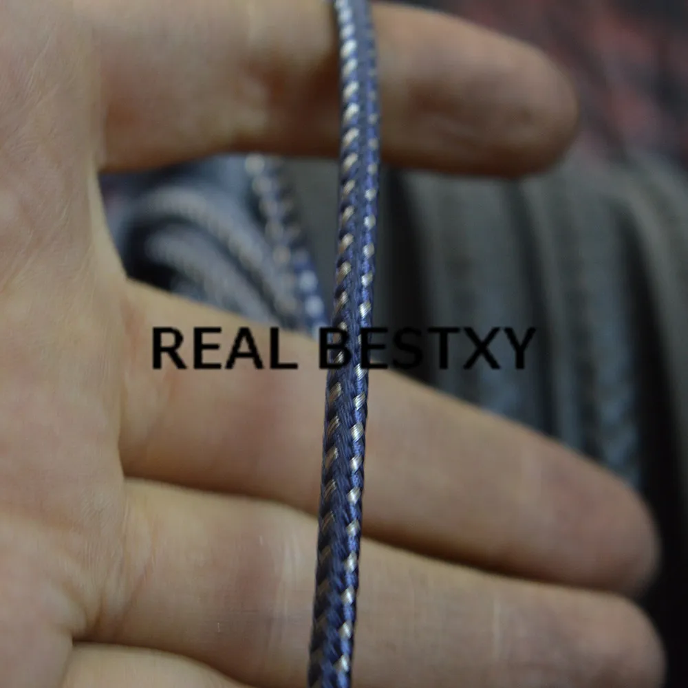 Реальный BESTXY 5 м/лот 3 1 мм синяя стальная проволока/нейлоновая веревка плетеные