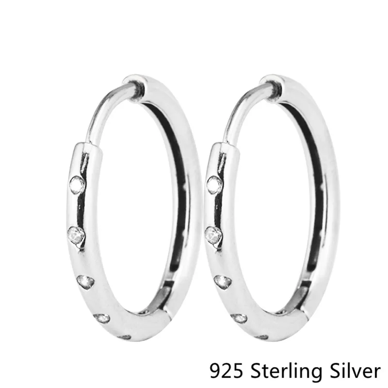 

CKK 925 Sterling Silver Droplets Hoop Earrings For Women Original Fashion Jewelry Making Anniversary Gift