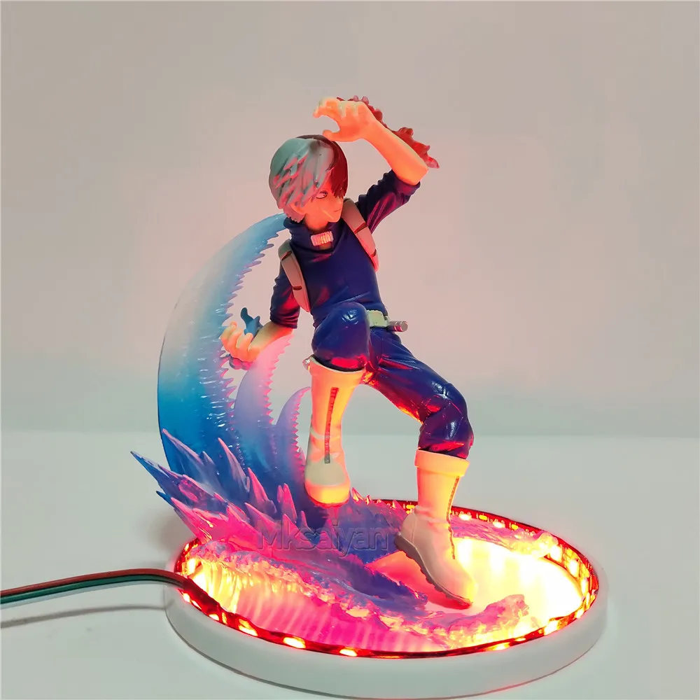 My Hero Academy Figure Todoroki Shoto Боевая сцена светодиодный светильник фигурка героя Boku No Hero Academy Shouto Todoroki ПВХ Модель игрушки
