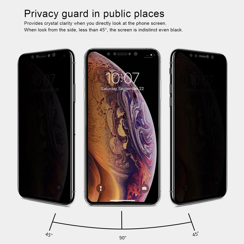 Защитное стекло NILLKIN для iPhone 11 XS Max XR X 9H 3D с антибликовым покрытием|Защитные стёкла