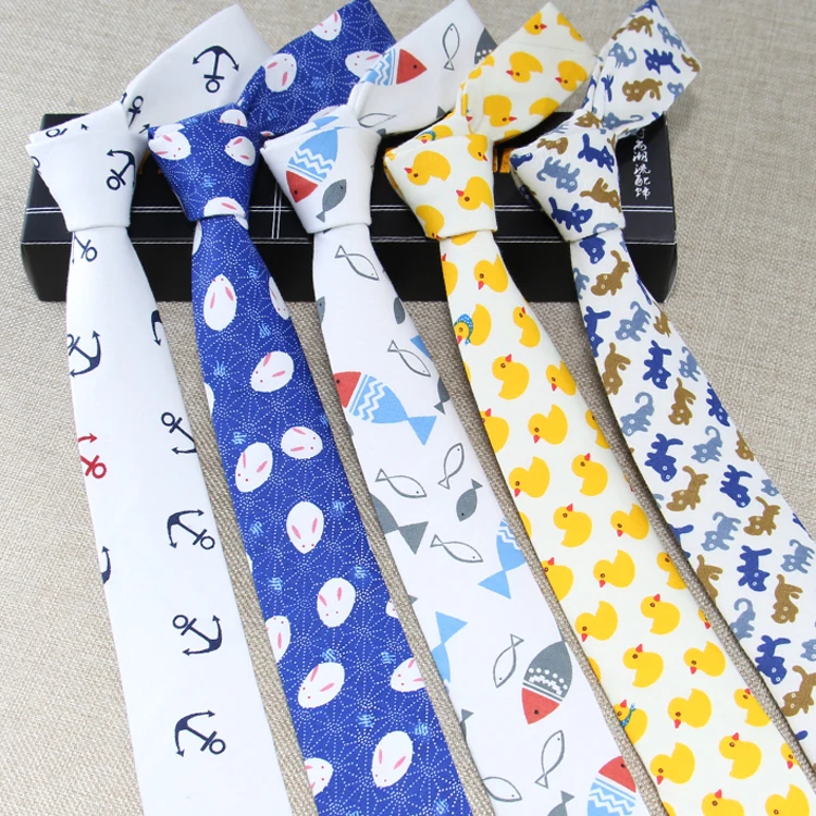 

Fashion Necktie Groom Gentleman Ties Wedding Birthday Party Gifts Men 6CM Cartoon Gravata Slim Arrow Shirt Tie Men Accessories