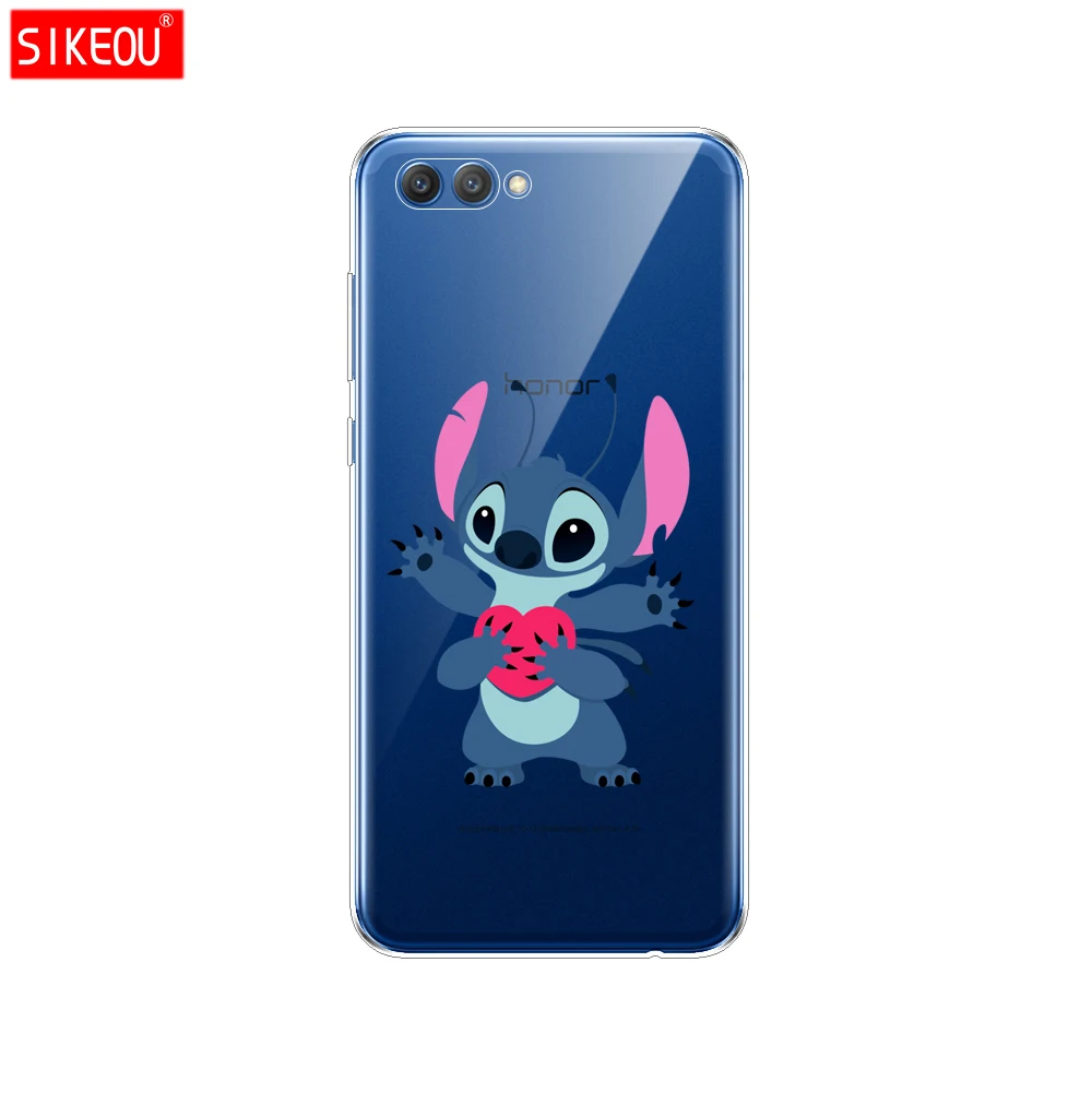 Silicone Cover phone Case for Huawei Honor 10 V10 3c 4C 5c 5x 4A 6A 6C pro 6X 7X 6 7 8 9 LITE hollow out cartoon Lilo Stitch |