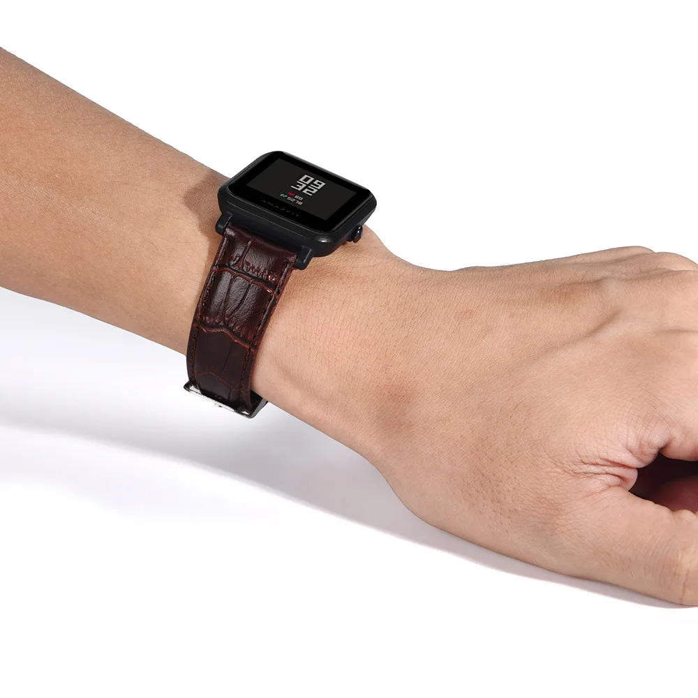 Сменный ремешок на запястье из мягкой кожи + инструмент для Xiaomi Huami Amazfit Bip