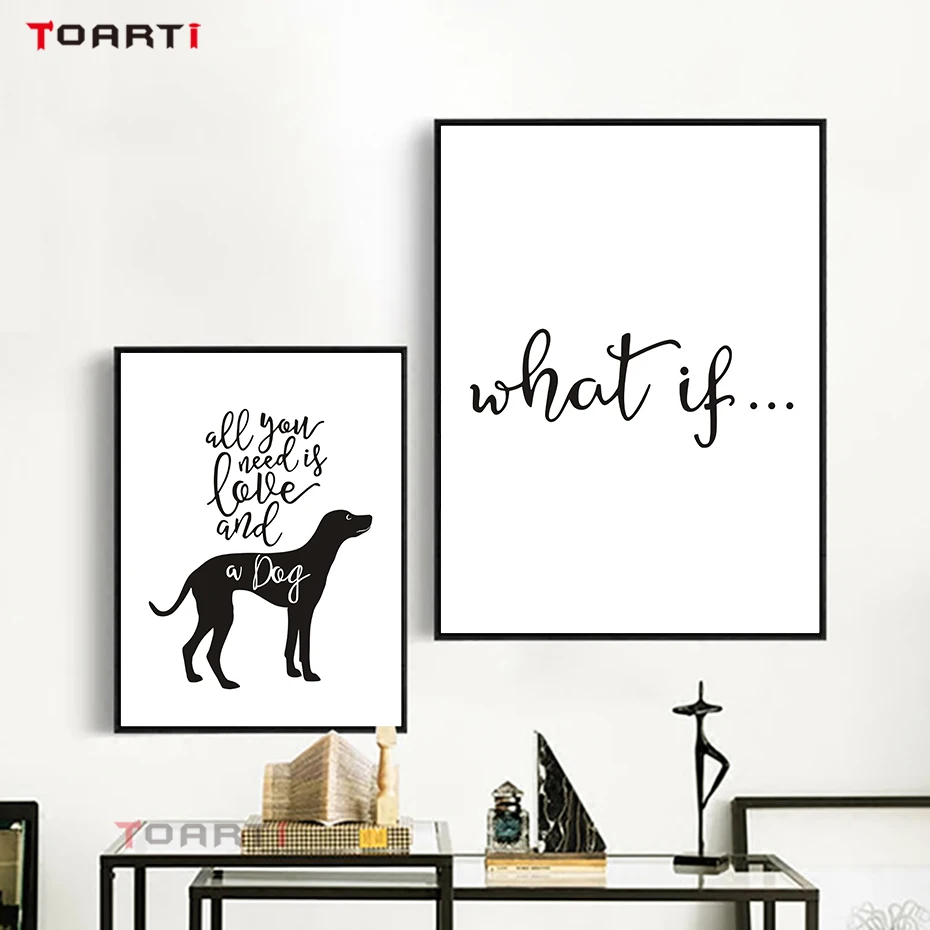 Современная холщовая картина Happy Quotes черно белые настенные картины для гостиной