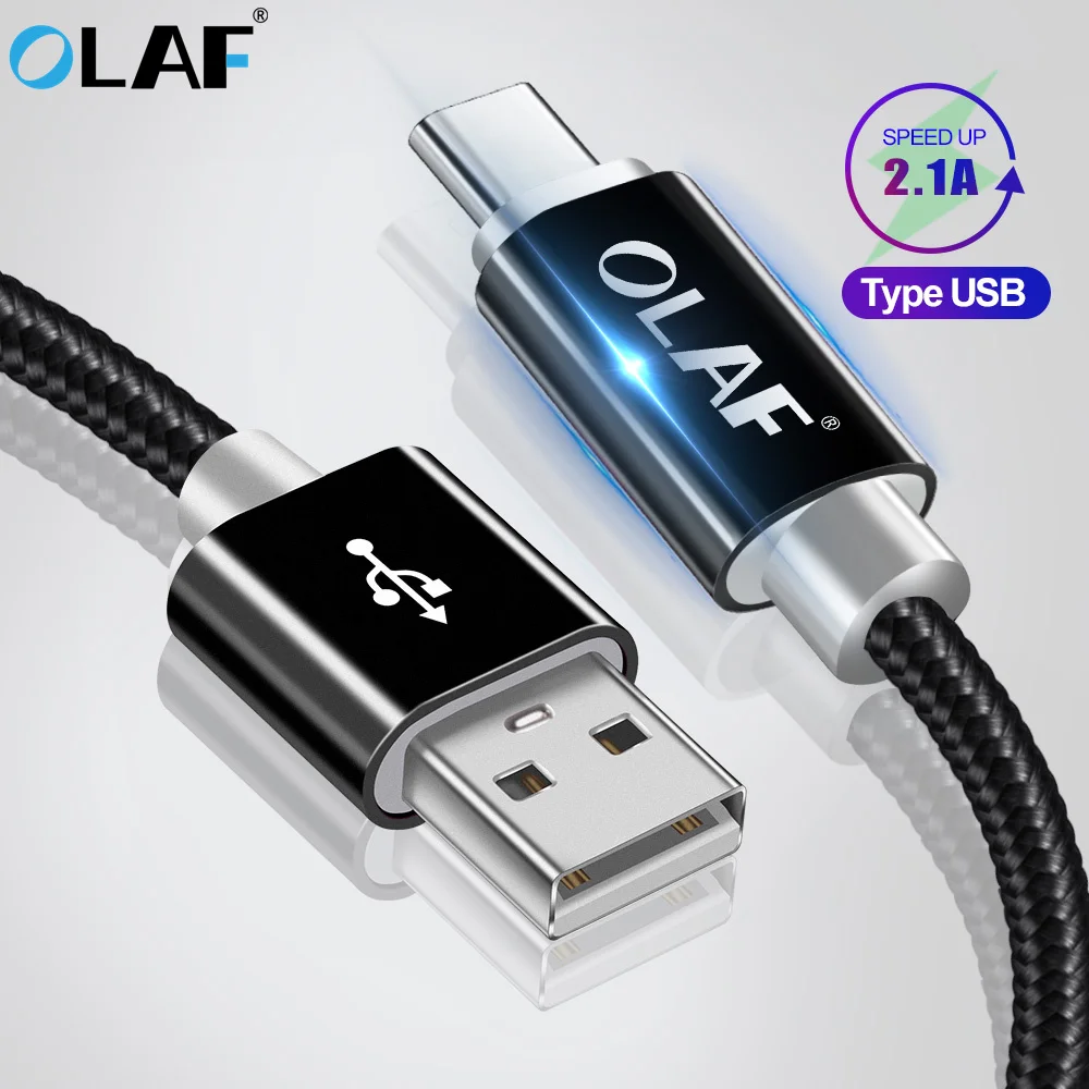 Олаф 1 м 2 м 3 м нейлон usb type-C кабель для samsung Galaxy Note 9 S9 S8 кабель передачи данных для быстрой зарядки для Xiaomi Mi6 huawei usb type-C